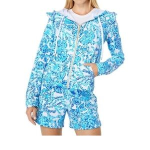 Lilly Pulitzer 2pc set NWT Jacket & Skort Turquoise Oasis Shell me you love me